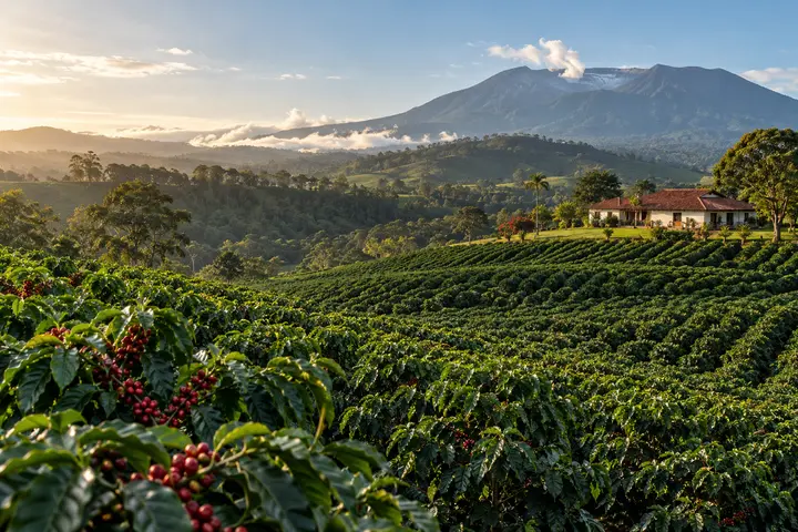 Paisaje representativo de Alajuela, Costa Rica